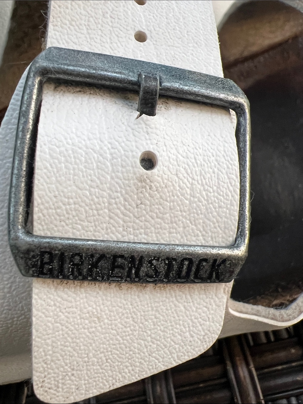 Birkenstock White Arizona Two-Strap Slide Sandals - Picture 5 of 16